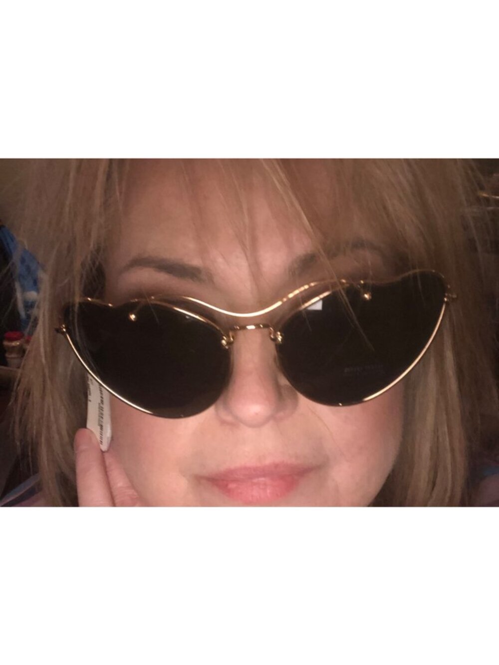 NWT Women's Miu Miu Oversized Butterfly Sunglasses Antique Gold Frame Gray Lens - Picture 10 of 11